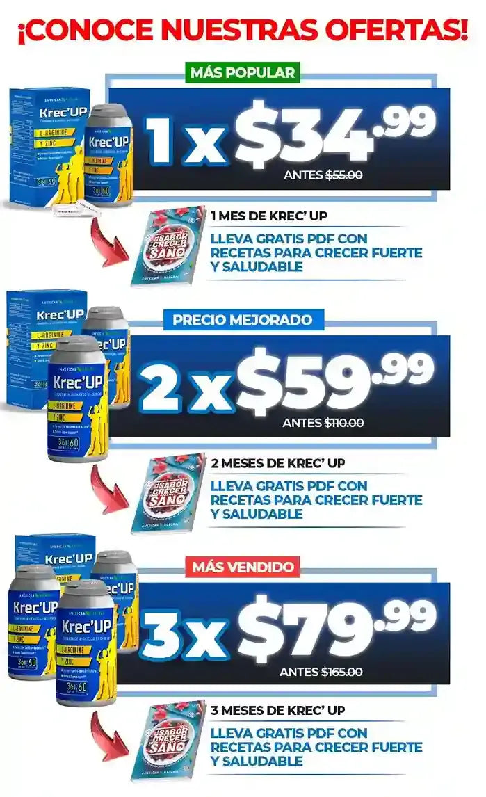 💪 ¡Impulsa el Crecimiento Natural de tus Hijos con KREC' UP!