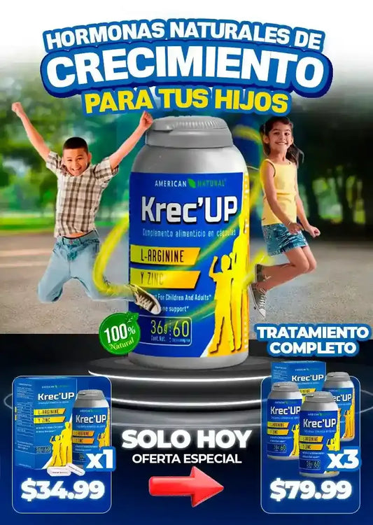 💪 ¡Impulsa el Crecimiento Natural de tus Hijos con KREC' UP!