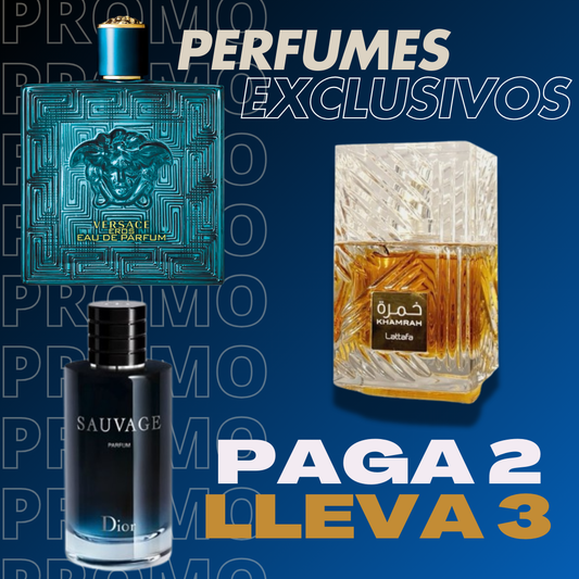 3X1 KHAMRAH, SAUVAGE Y DE REGALO VERSACE EROS