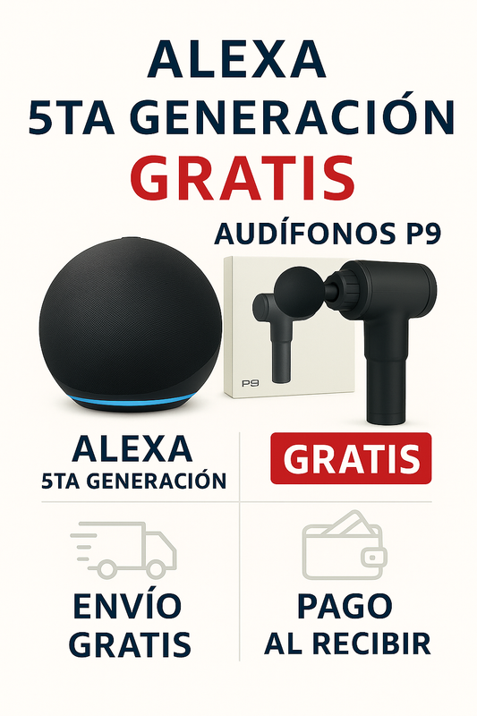 🎁 Combo Exclusivo: Alexa 5ta Generación + Masajeador GRATIS