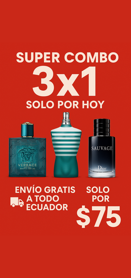SUPER COMBO 3X1 SOLO POR HOY Jean Paul Gaultier • Dior Sauvage • Versace Eros