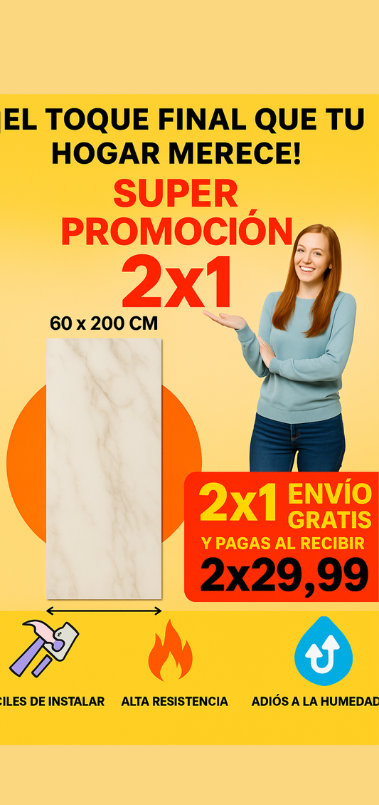 🔥 PROMOCIÓN 2x1 SOLO HOY – VINIL MÁRMOL 🔥